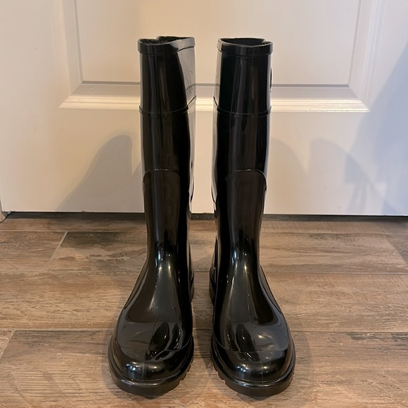 Dolce & Gabbana Black PVC Knee High Rain Boots - Size 40/ US9.5 - Picture 6 of 17